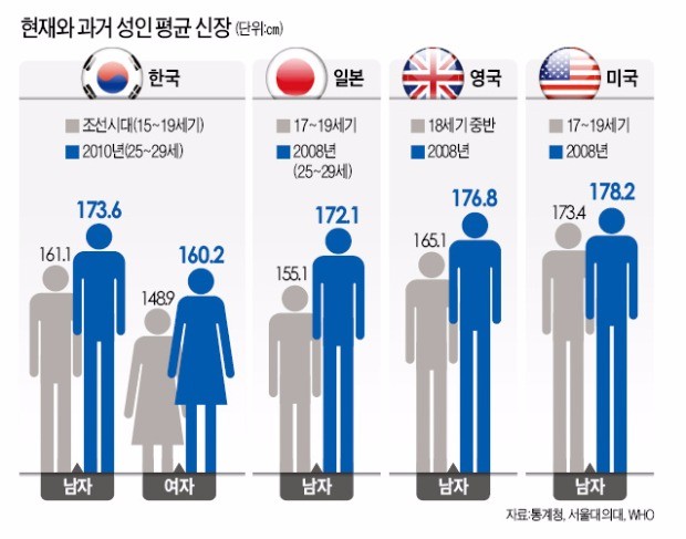 人 の 日本 身長 男性 平均